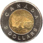 2 dollars canadien